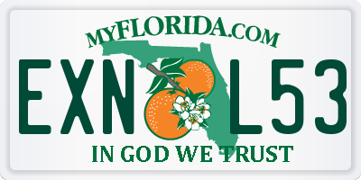 FL license plate EXNL53