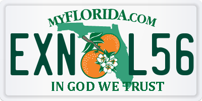 FL license plate EXNL56