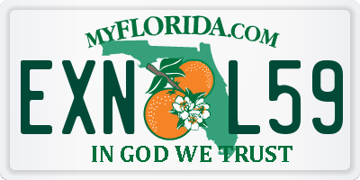 FL license plate EXNL59