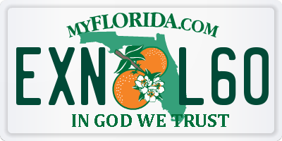 FL license plate EXNL60