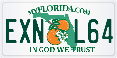 FL license plate EXNL64