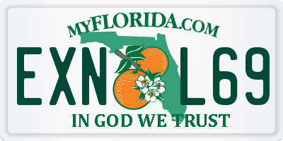 FL license plate EXNL69