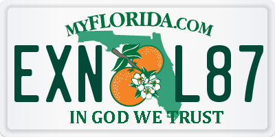 FL license plate EXNL87