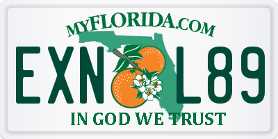 FL license plate EXNL89