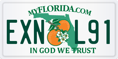 FL license plate EXNL91