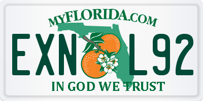 FL license plate EXNL92
