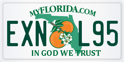 FL license plate EXNL95