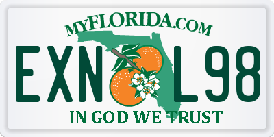 FL license plate EXNL98