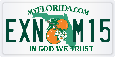 FL license plate EXNM15