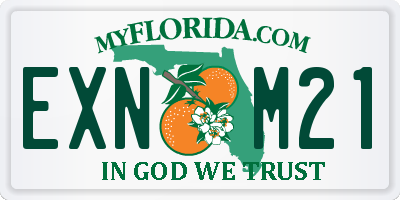 FL license plate EXNM21