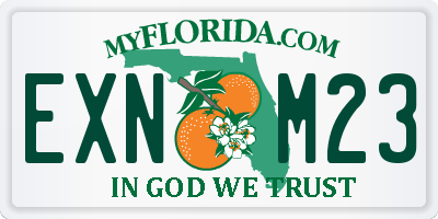 FL license plate EXNM23
