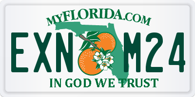 FL license plate EXNM24