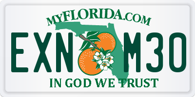 FL license plate EXNM30