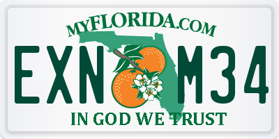 FL license plate EXNM34