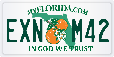 FL license plate EXNM42