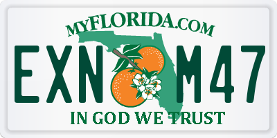 FL license plate EXNM47