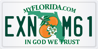 FL license plate EXNM61