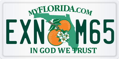 FL license plate EXNM65