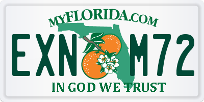 FL license plate EXNM72