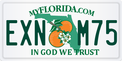 FL license plate EXNM75