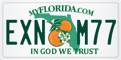 FL license plate EXNM77