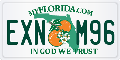 FL license plate EXNM96