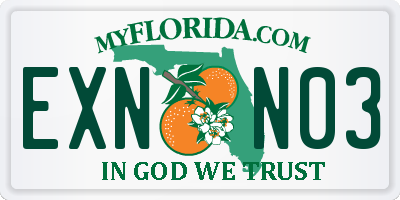FL license plate EXNN03
