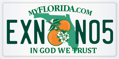 FL license plate EXNN05