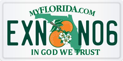 FL license plate EXNN06