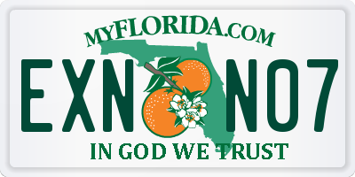 FL license plate EXNN07