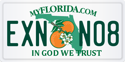 FL license plate EXNN08
