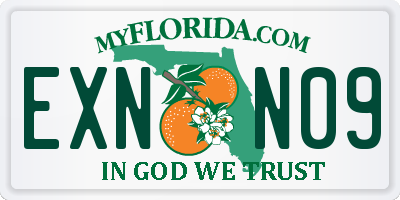 FL license plate EXNN09