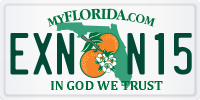 FL license plate EXNN15