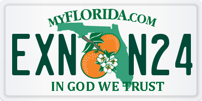 FL license plate EXNN24