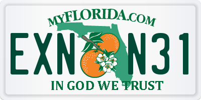 FL license plate EXNN31