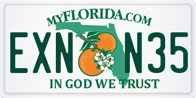 FL license plate EXNN35