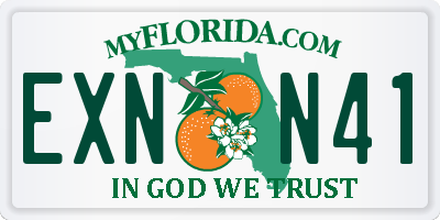 FL license plate EXNN41