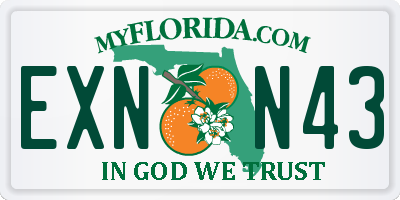FL license plate EXNN43