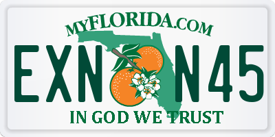 FL license plate EXNN45