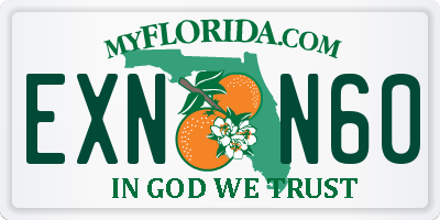 FL license plate EXNN60