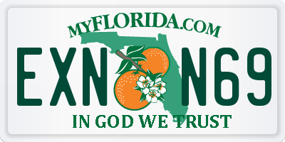FL license plate EXNN69