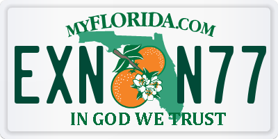 FL license plate EXNN77