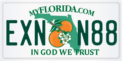 FL license plate EXNN88