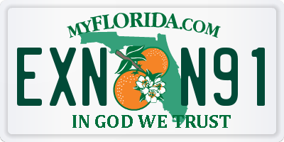 FL license plate EXNN91