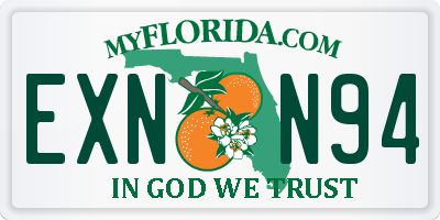 FL license plate EXNN94