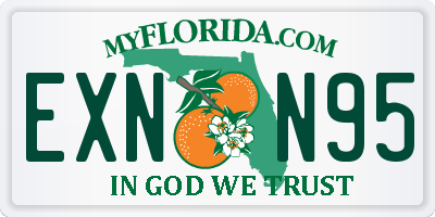 FL license plate EXNN95