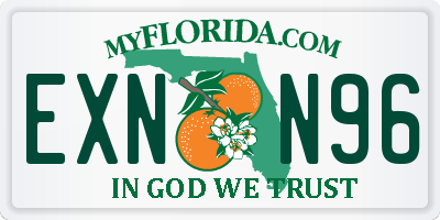 FL license plate EXNN96