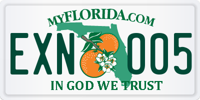 FL license plate EXNO05