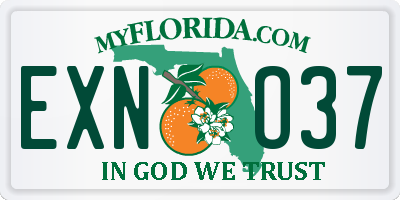 FL license plate EXNO37