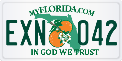 FL license plate EXNO42